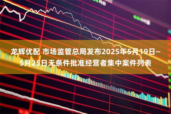 龙辉优配 市场监管总局发布2025年5月19日—5月25日无条件批准经营者集中案件列表