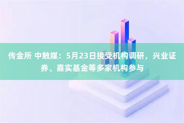 传金所 中触媒：5月23日接受机构调研，兴业证券、嘉实基金等多家机构参与