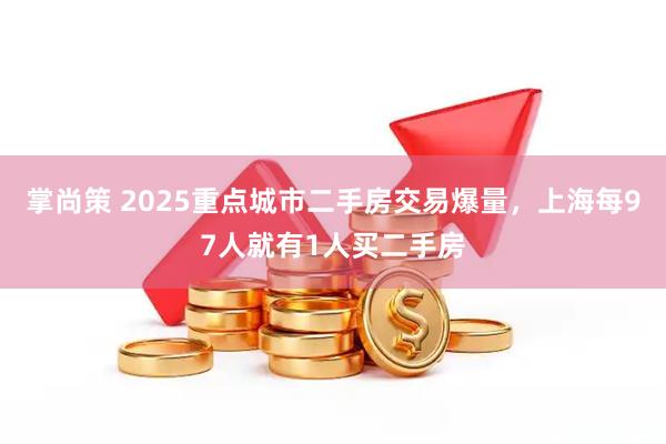 掌尚策 2025重点城市二手房交易爆量，上海每97人就有1人买二手房