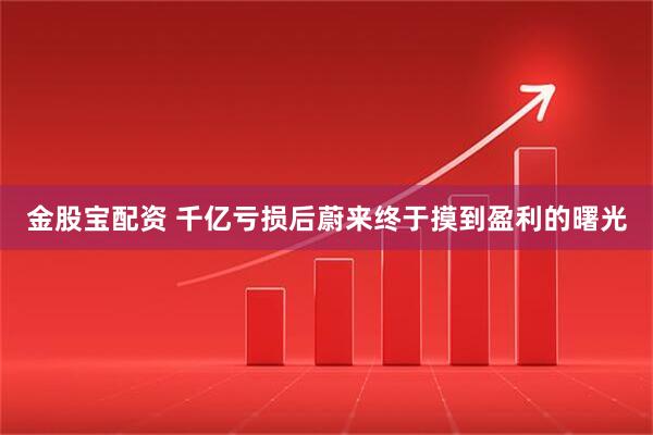 金股宝配资 千亿亏损后蔚来终于摸到盈利的曙光